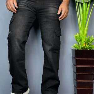 Men’s Denim Cargo Baggy Pant-RLBD-102