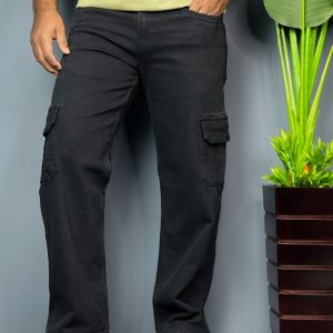 Men’s Denim Cargo Baggy Pant-RLBD-103